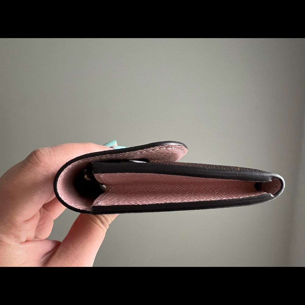 Authentic Brown Monogram Emilie Wallet (Rose Ballerina) Louis Vuitton w/ Date - Picture 10 of 11
